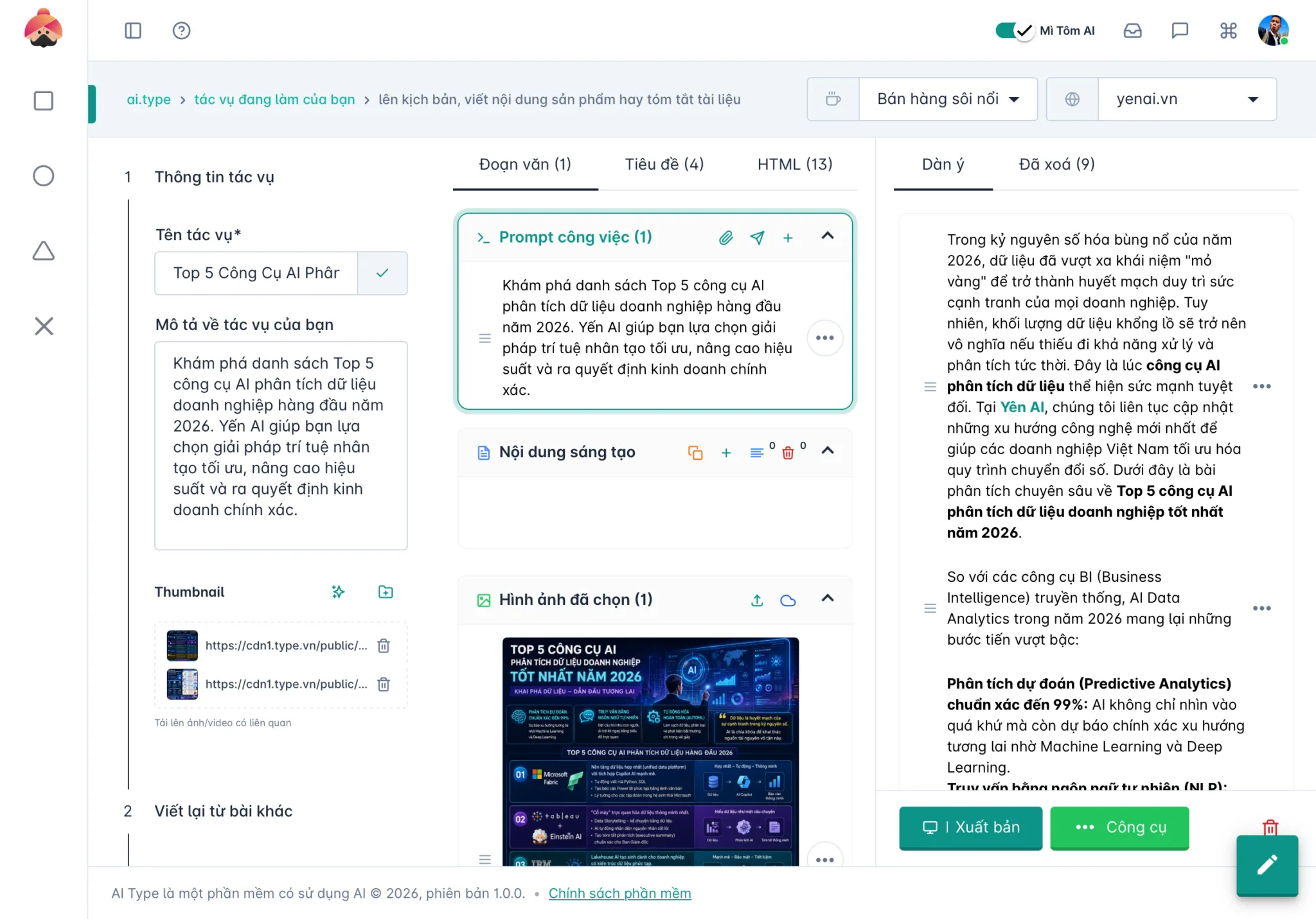 AI Type - Công cụ viết bài nhanh cho Website